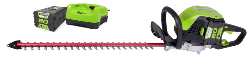 Кусторез аккумуляторный 60 см Greenworks 80V GD80HT, бесщёточный, с АКБ на 4 А*ч и ЗУ