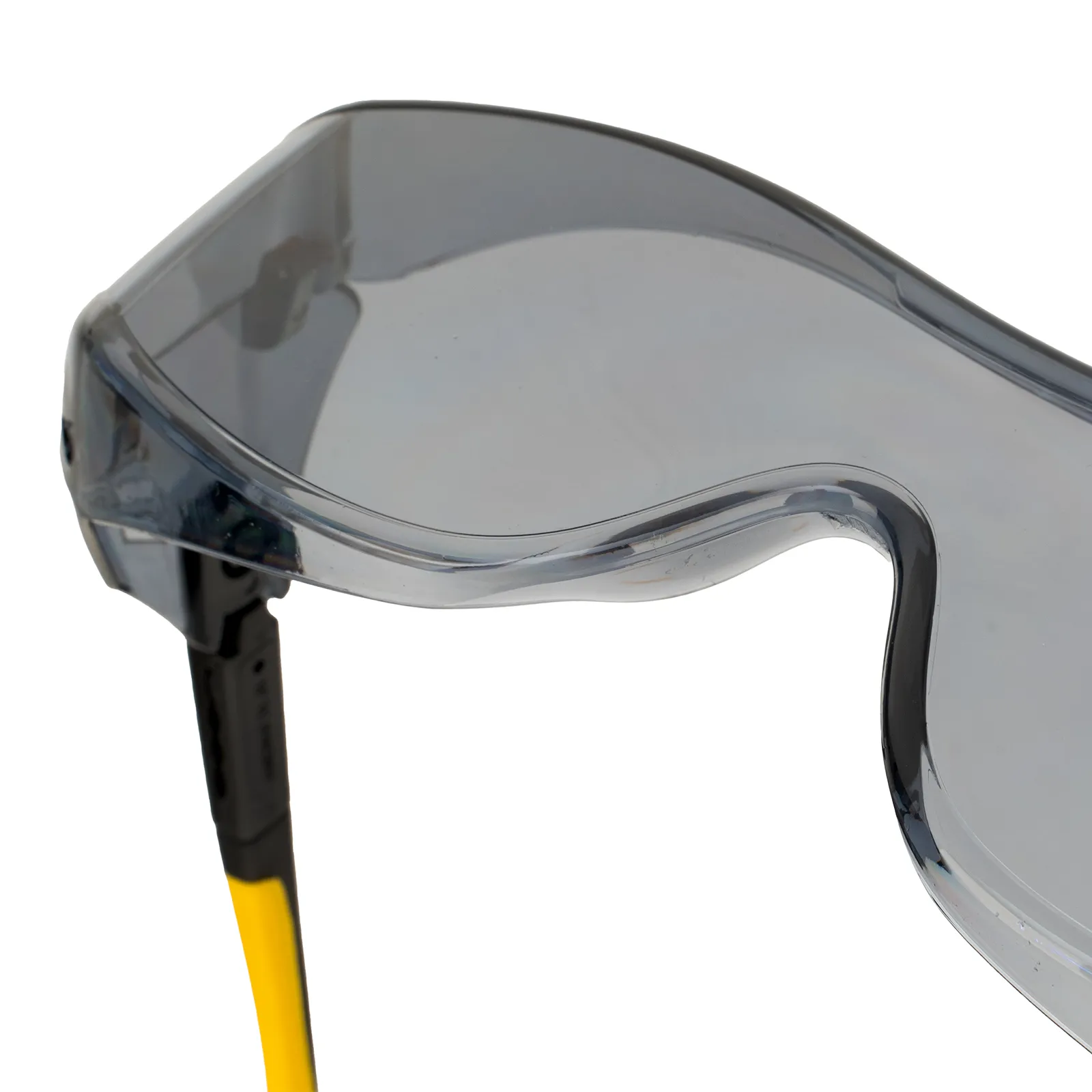 Очки защитные открытые, поликарбонатные, увеличенная дымчатая линза, регулируемые дужки