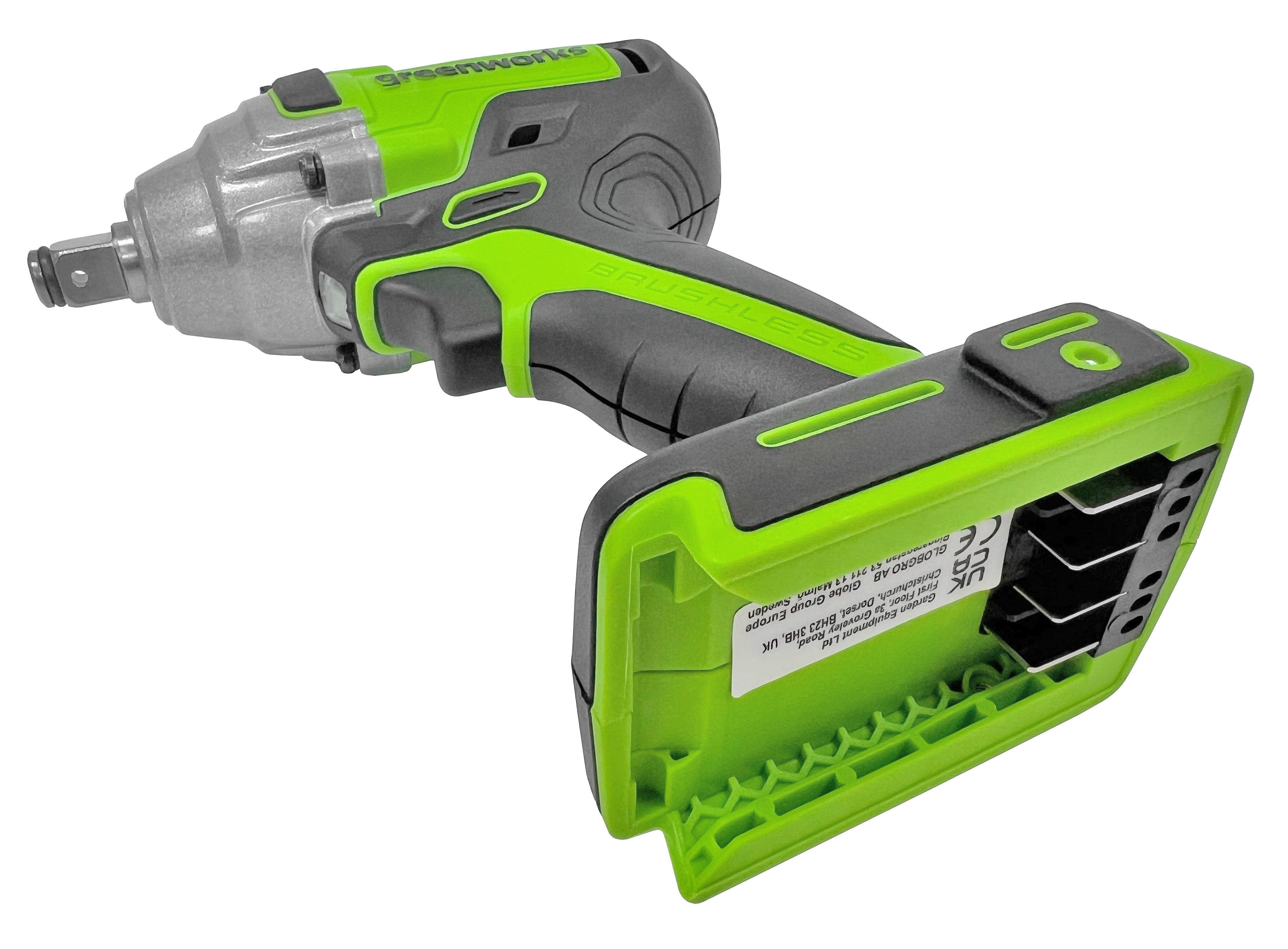 Гайковёрт ударный  аккумуляторный Greenworks 24V 400Нм GD24IW400 3802907, бесщёточный, без АКБ и ЗУ