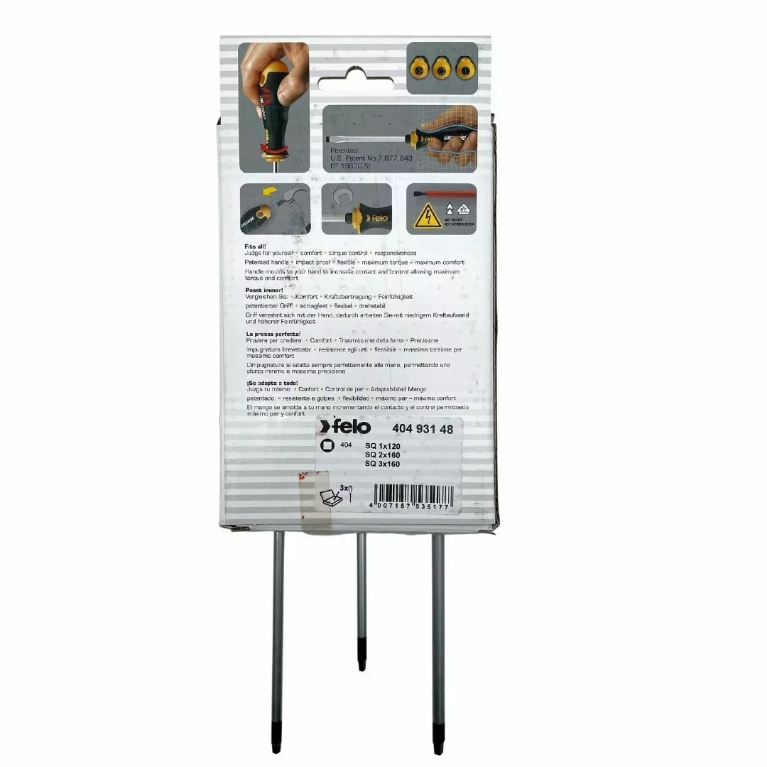Набор отверток SQ Ergonic, 3 шт FELO 404 931 48