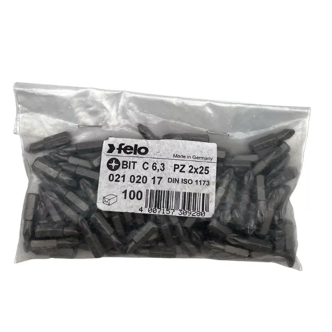 Бит 1/4", PZ2 (100)х25, серия 021 С 6,3 FELO 021 020 17