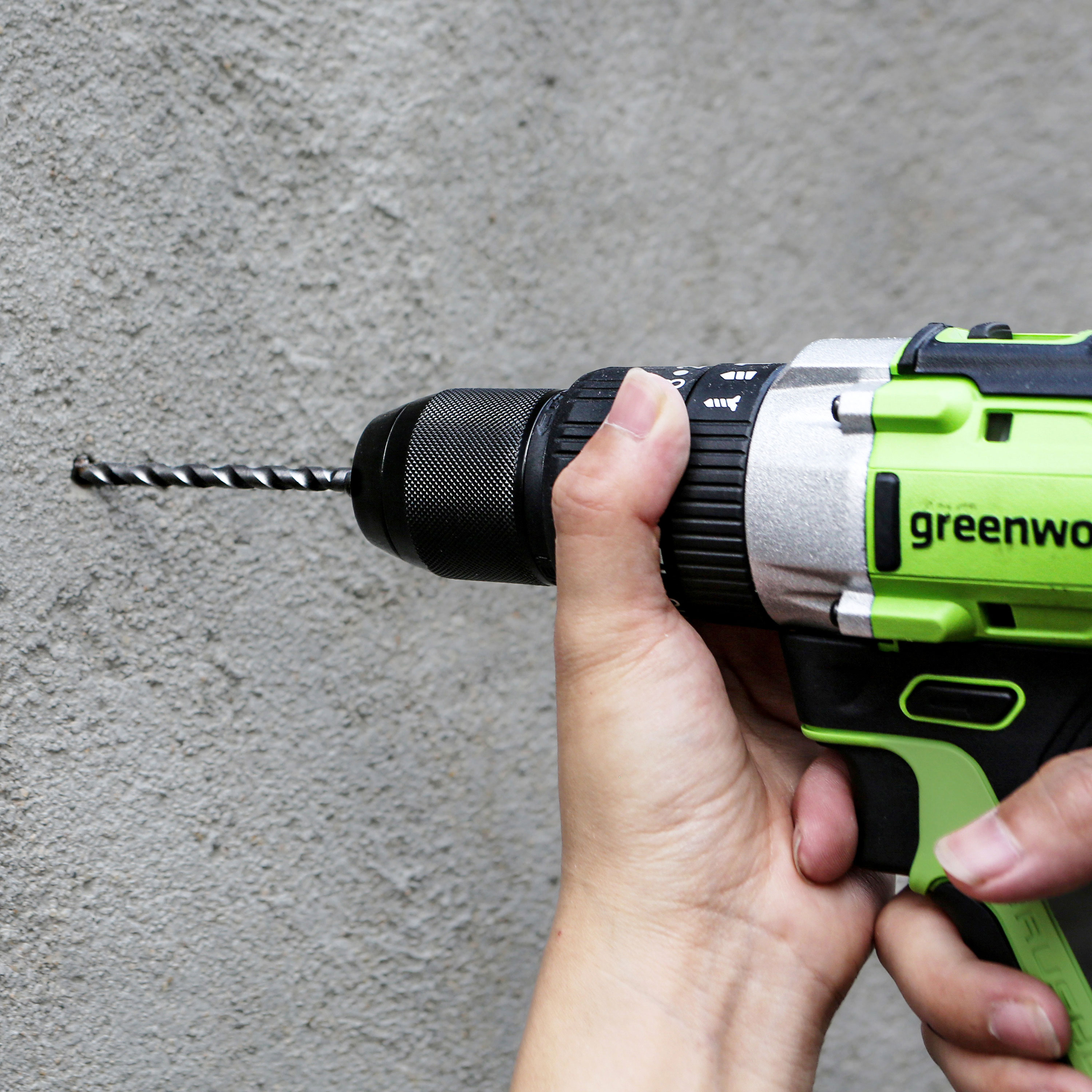 Дрель-шуруповерт ударная аккумуляторная Greenworks 24V GD24DD60 (60 Нм) 3704107, бесщёточная, без АКБ и ЗУ