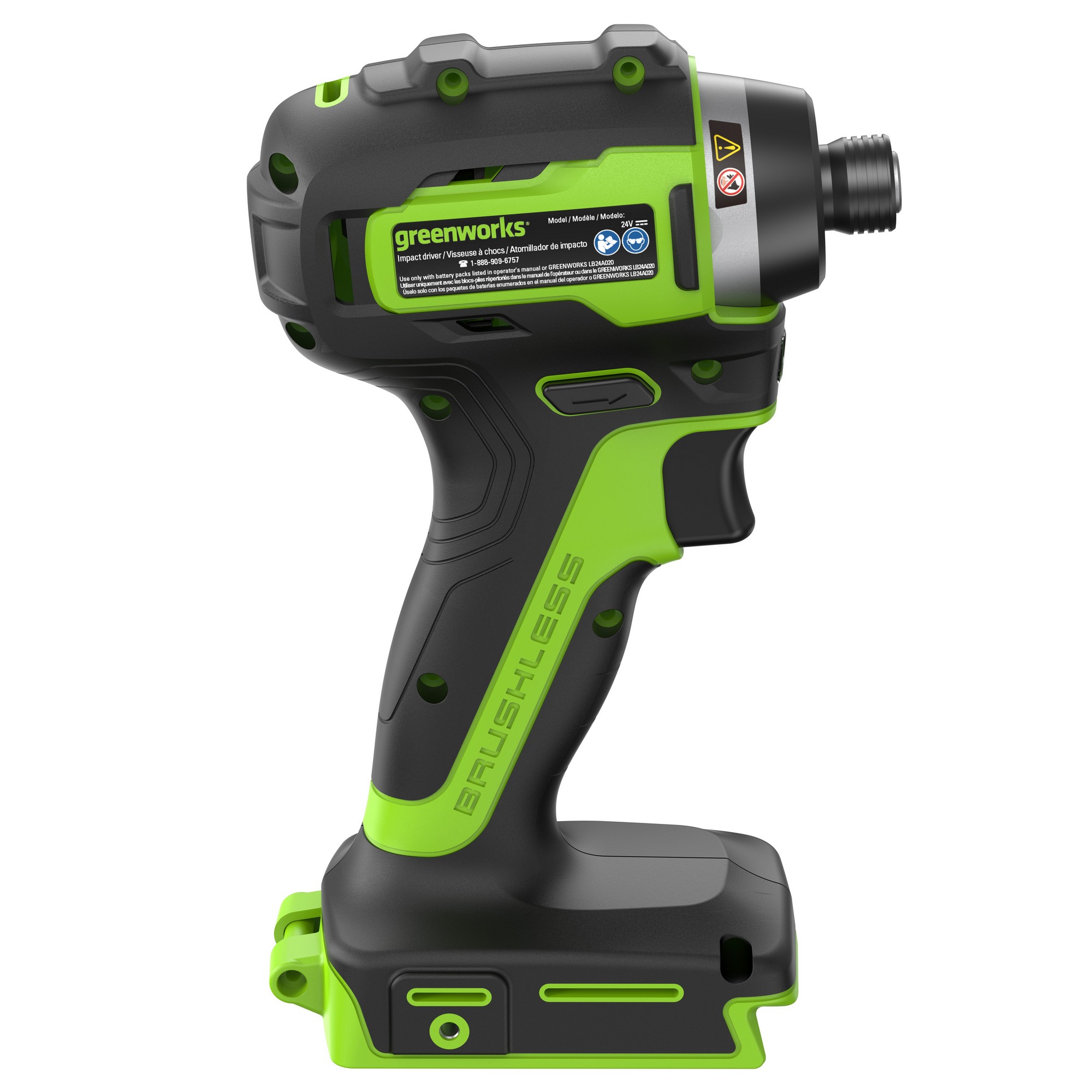 Винтовёрт ударный 170 Нм аккумуляторный Greenworks 24V ID3170 3804907, бесщёточный, без АКБ и ЗУ