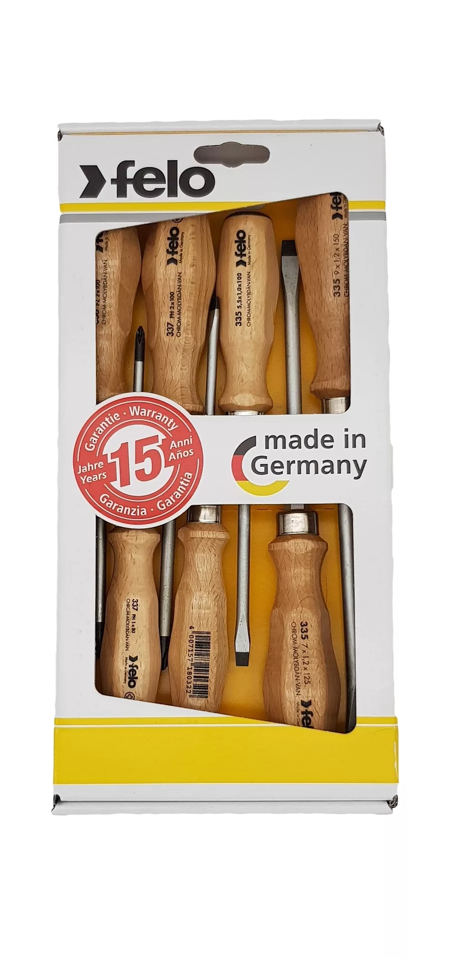 Felo Набор отверток ударных SL/PH/PZ с деревянной рукояткой, 7 шт 33597198