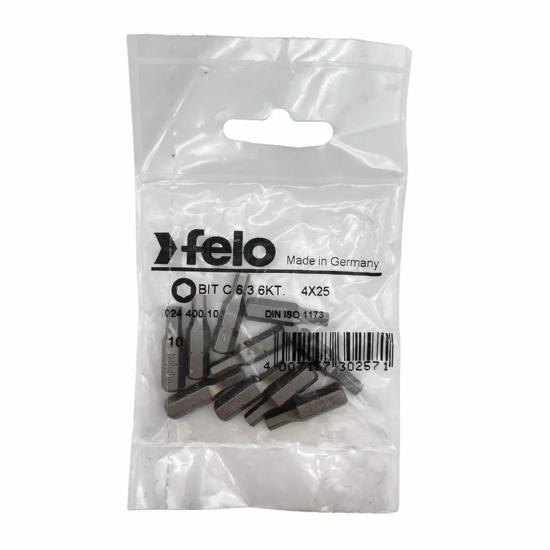Бит 1/4", SW 4,0х25, серия 024 С 6,3 FELO 024 400 10