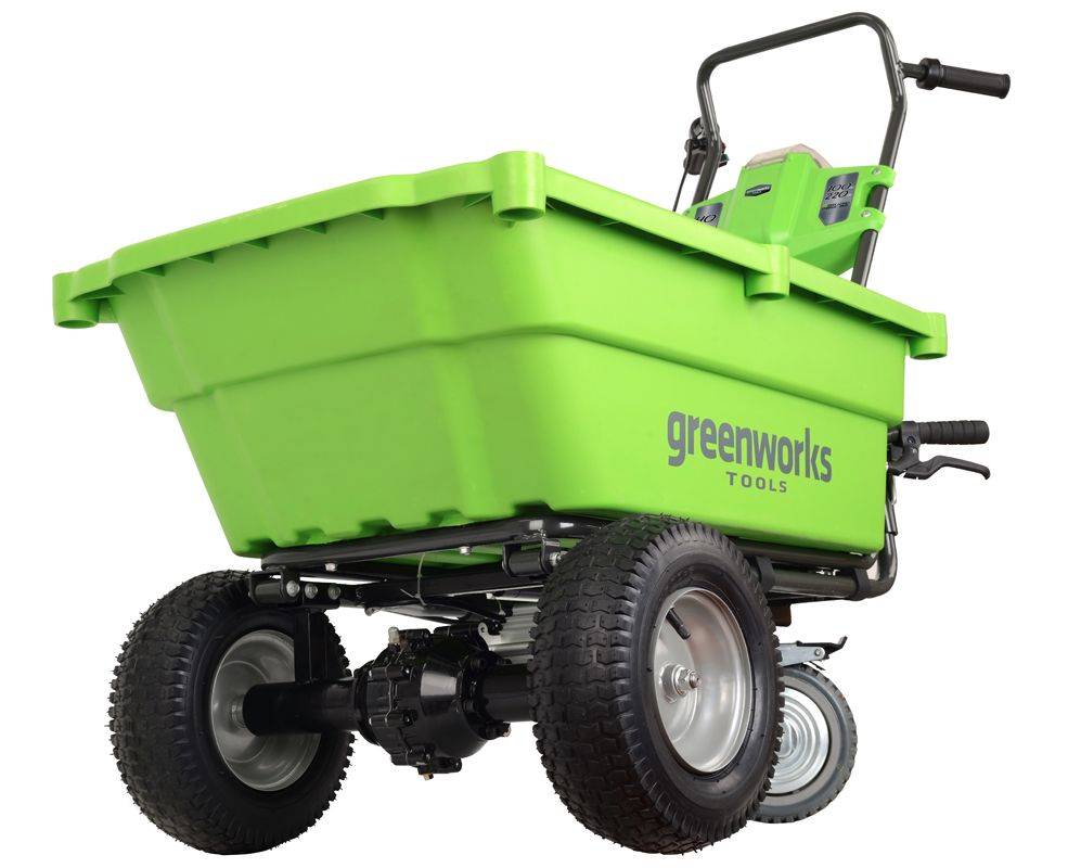 Садовая тележка самоходная Greenworks 106 л 40V G40GC, без АКБ и ЗУ