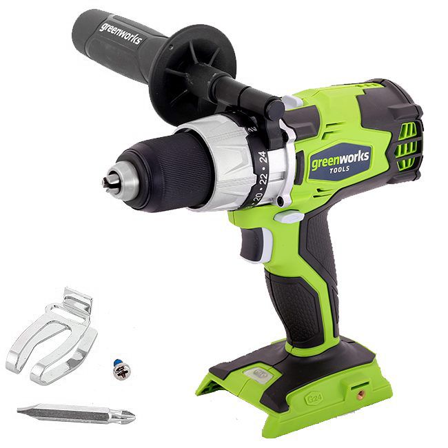 Шуруповёрт аккумуляторный Greenworks 24V GD24DD, бесщёточный