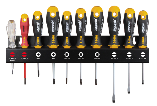 Набор отвёрток Ergonic (включая VDE и тестер напряжения) 10 шт FELO 400 910 13