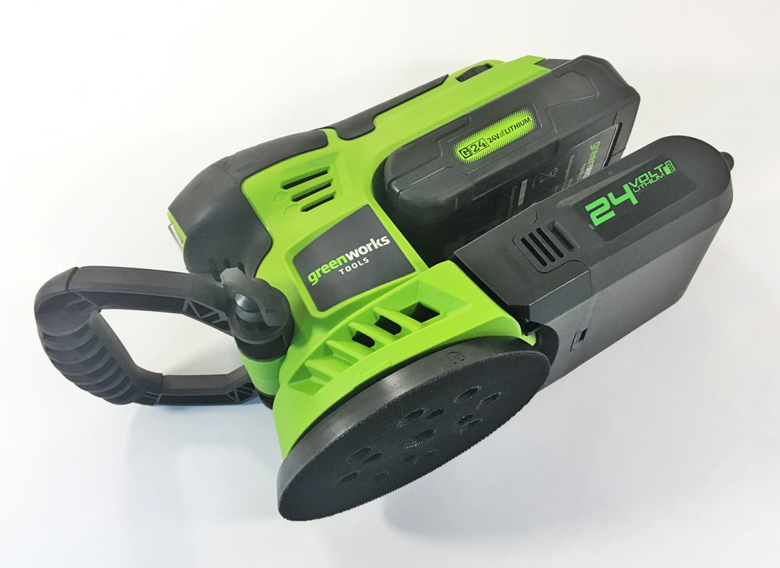 Шлифмашинка эксцентриковая аккумуляторная Greenworks 24V G24ROS, без АКБ и ЗУ