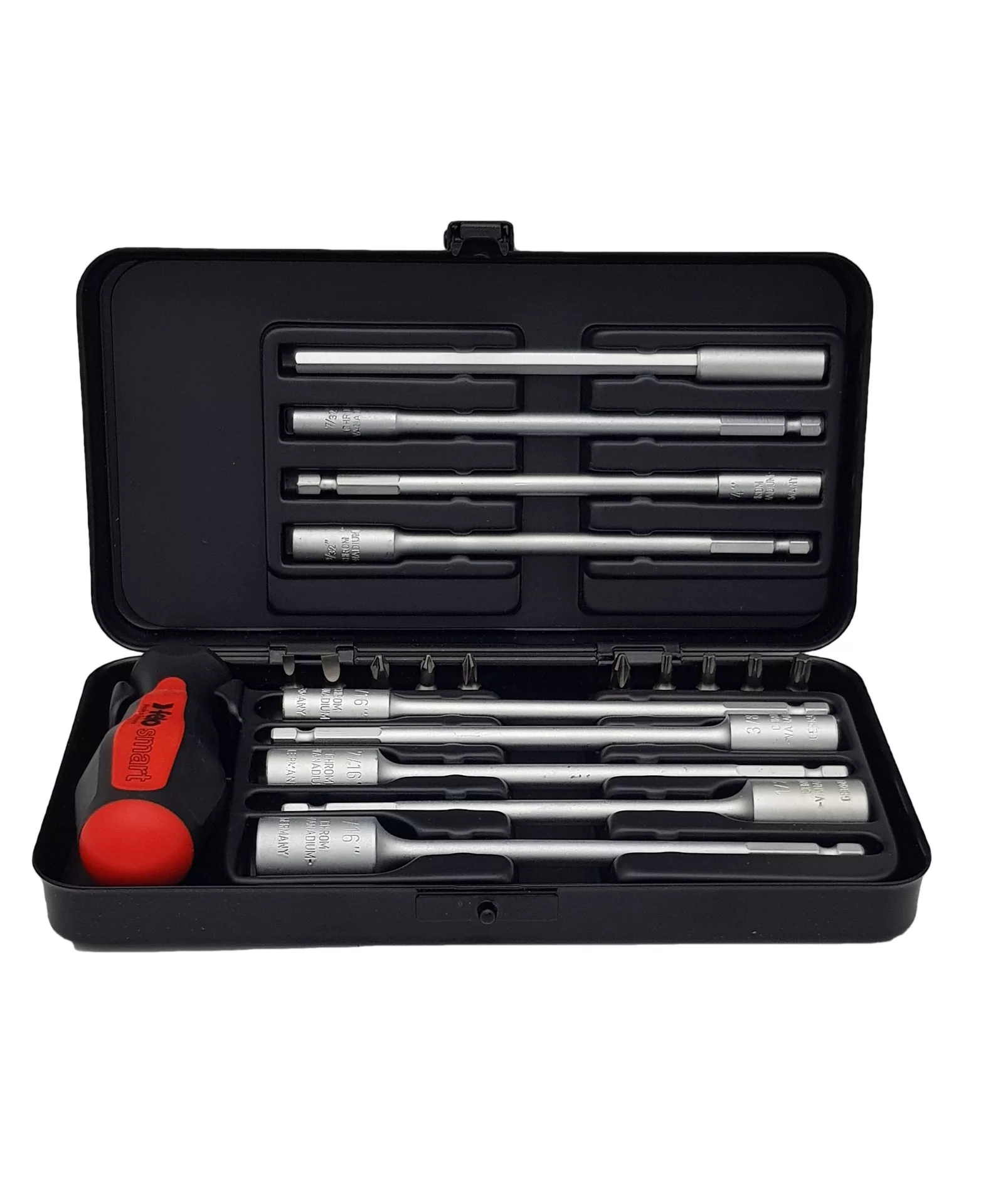 Набор бит SL/PH/Tx/PZ и метрических головок c рукояткой SMART в кейсе, 20 шт Felo 060 920 36