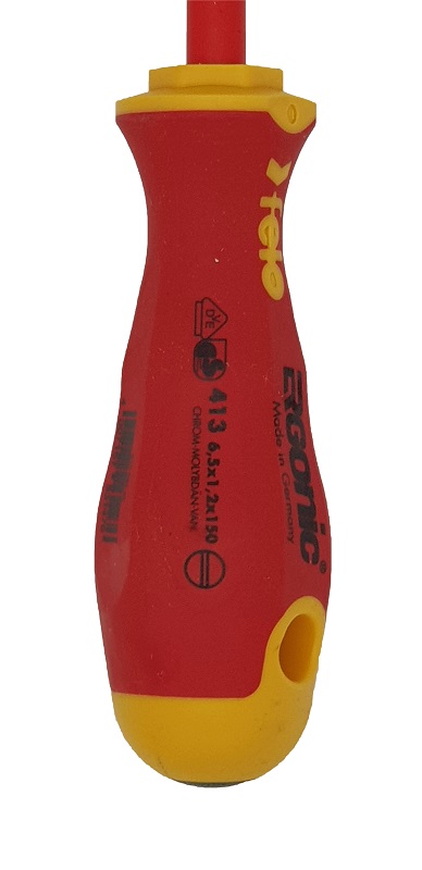 Отвёртка ERGONIC диэлектр., серия 413, SL 6,5х1,2х150 FELO 413 065 90