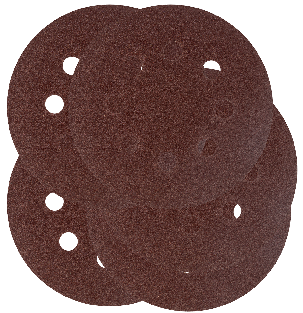 Круг абразивный на ворсовой подложке под "липучку", перфорированный, P 80, 125 мм, 5 шт