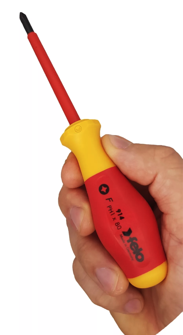 Отвертка диэлектрическая крестовая PH1X80 Felo 91410290