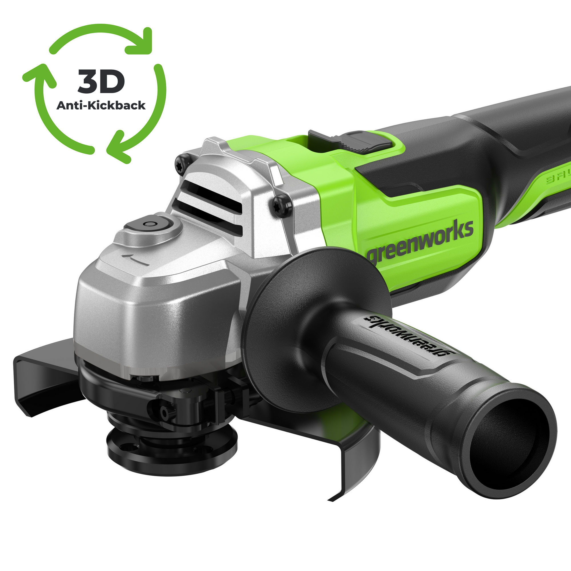 Угловая шлифмашинка (болгарка) 125 мм аккумуляторная Greenworks 24V AG5900 3201007, бесщеточная, без АКБ и ЗУ