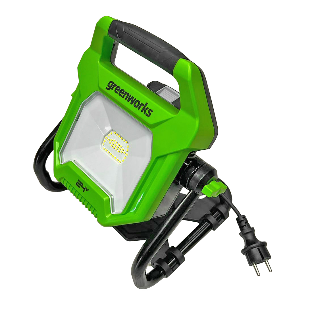 Прожектор светодиодный (2000 лм) аккумуляторный Greenworks 24V G24WL 3401307, без АКБ и ЗУ