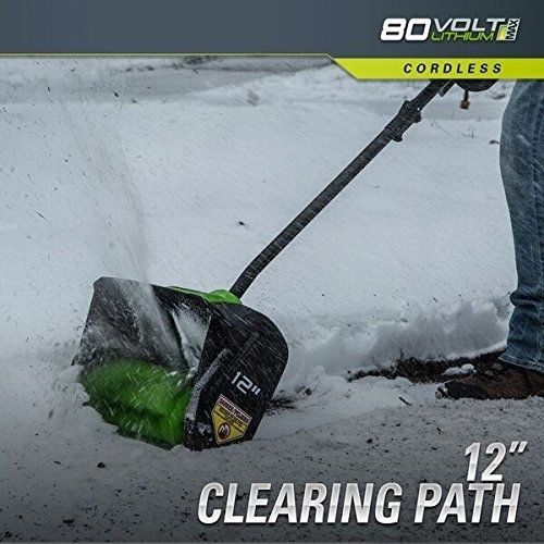 Снегоуборщик-лопата аккумуляторный Greenworks 30 см 80V, бесщёточный, без АКБ и ЗУ