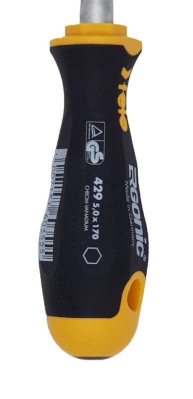 Отвёртка серия 429 Ergonic M-TEC с гибким стержнем под гайку 5х170 FELO 429 050 40