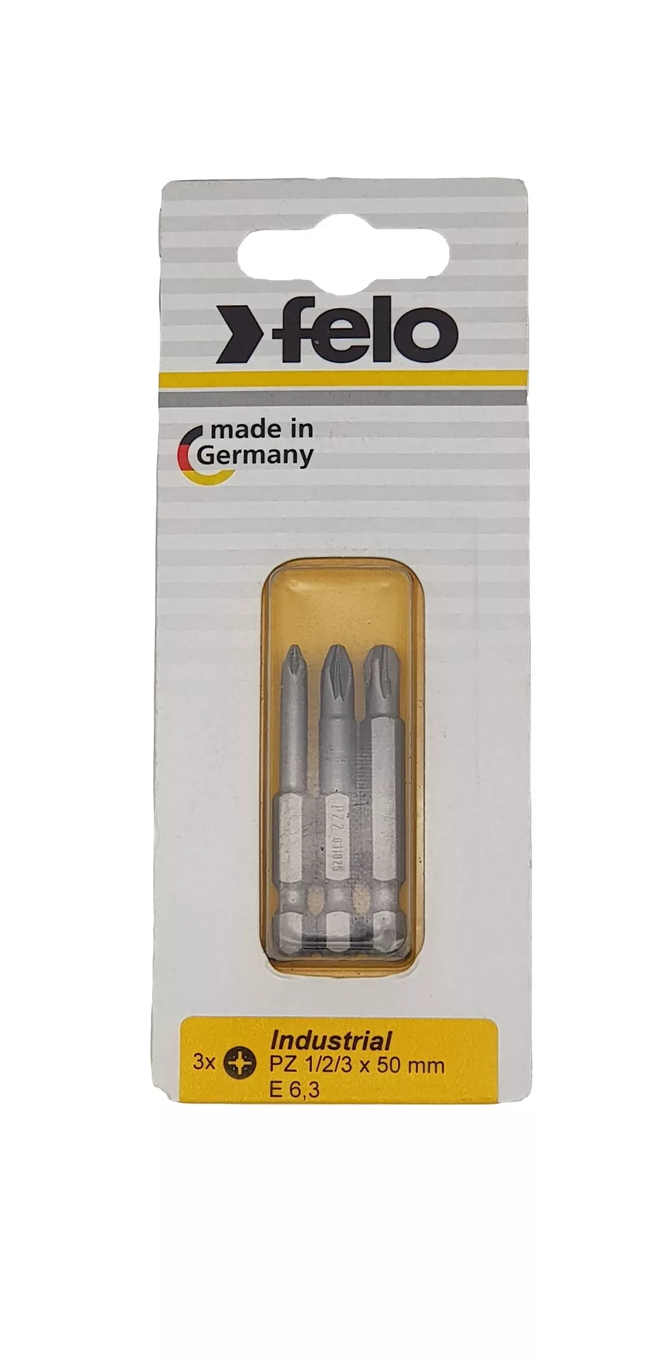 Бита крестовая PZ 1/PZ 2/PZ 3X50, 3 шт в блистере FELO 031 932 16