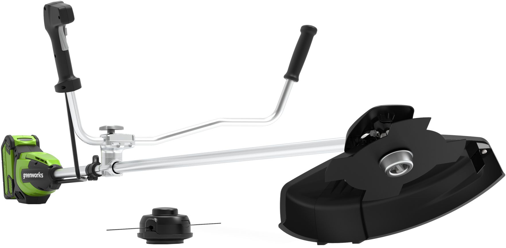 Триммер с велосипедными ручками аккумуляторный Greenworks 40 см 40V GD40BCB 2105707, бесщёточный, без АКБ и ЗУ