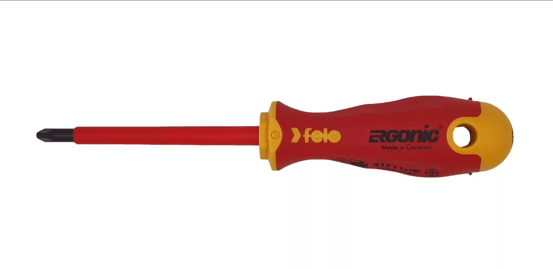 Felo Отвертка диэлектрическая Ergonic  крестовая +/- Z 2X100 41720390