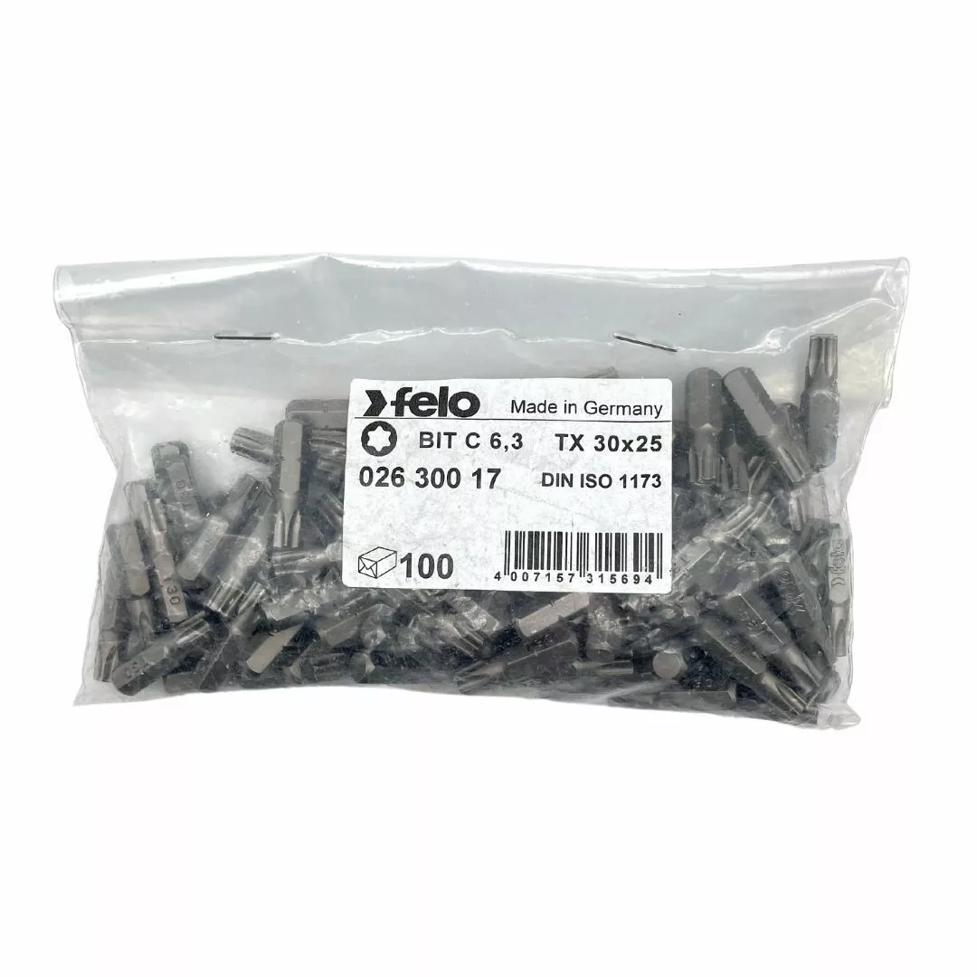 Бита Torx 30x25 серия Industrial, 100 шт Felo 026 300 17