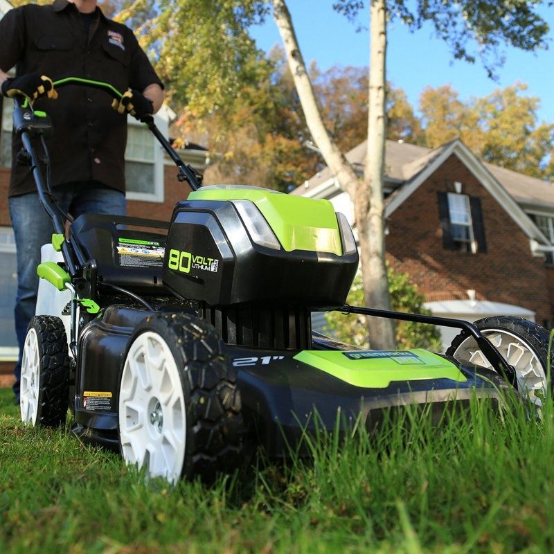 Газонокосилка аккумуляторная Greenworks 51 см 80V GD80LM51, бесщёточная, без АКБ и ЗУ