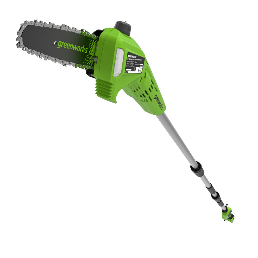 Высоторез – сучкорез аккумуляторный Greenworks 20 см 24V G24PS201 1402607, без АКБ и ЗУ