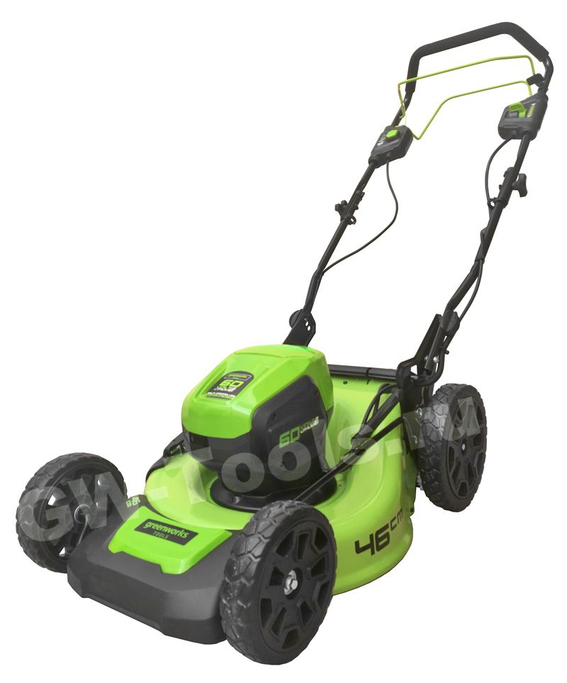 Газонокосилка самоходная аккумуляторная 46 см Greenworks 60V GD60LM46SP 2502907, бесщёточная, без АКБ и ЗУ