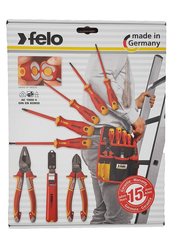 Набор электрика "FELO", серия 4139 шт. в поясной нейлон.сумке. FELO 413 995 04