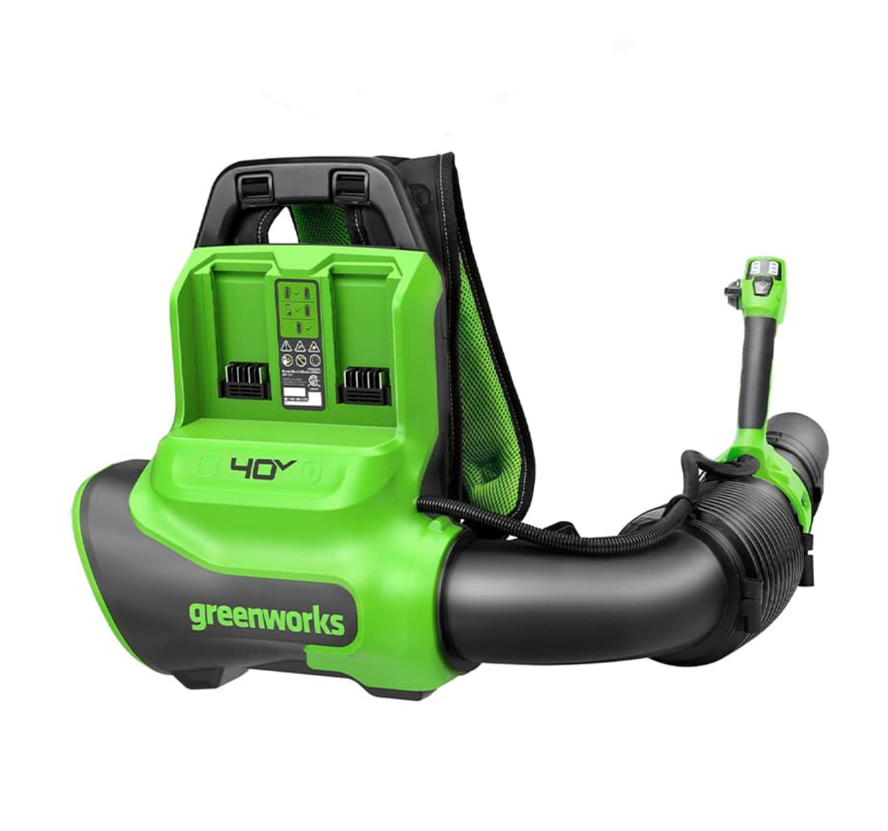 Ранцевая воздуходувка аккумуляторная Greenworks 40V 2408107, бесщеточная, без АКБ и ЗУ