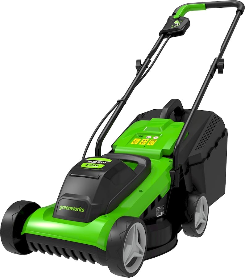 Газонокосилка аккумуляторная Greenworks 32 см 24V G24LM32K2 2509607, с АКБ на 2 А*ч и ЗУ-слайдер 0,5А