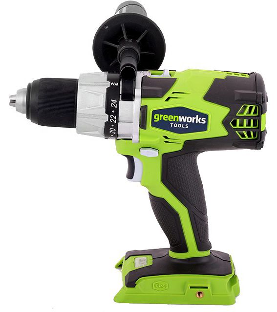 Шуруповёрт аккумуляторный Greenworks 24V GD24DD, бесщёточный