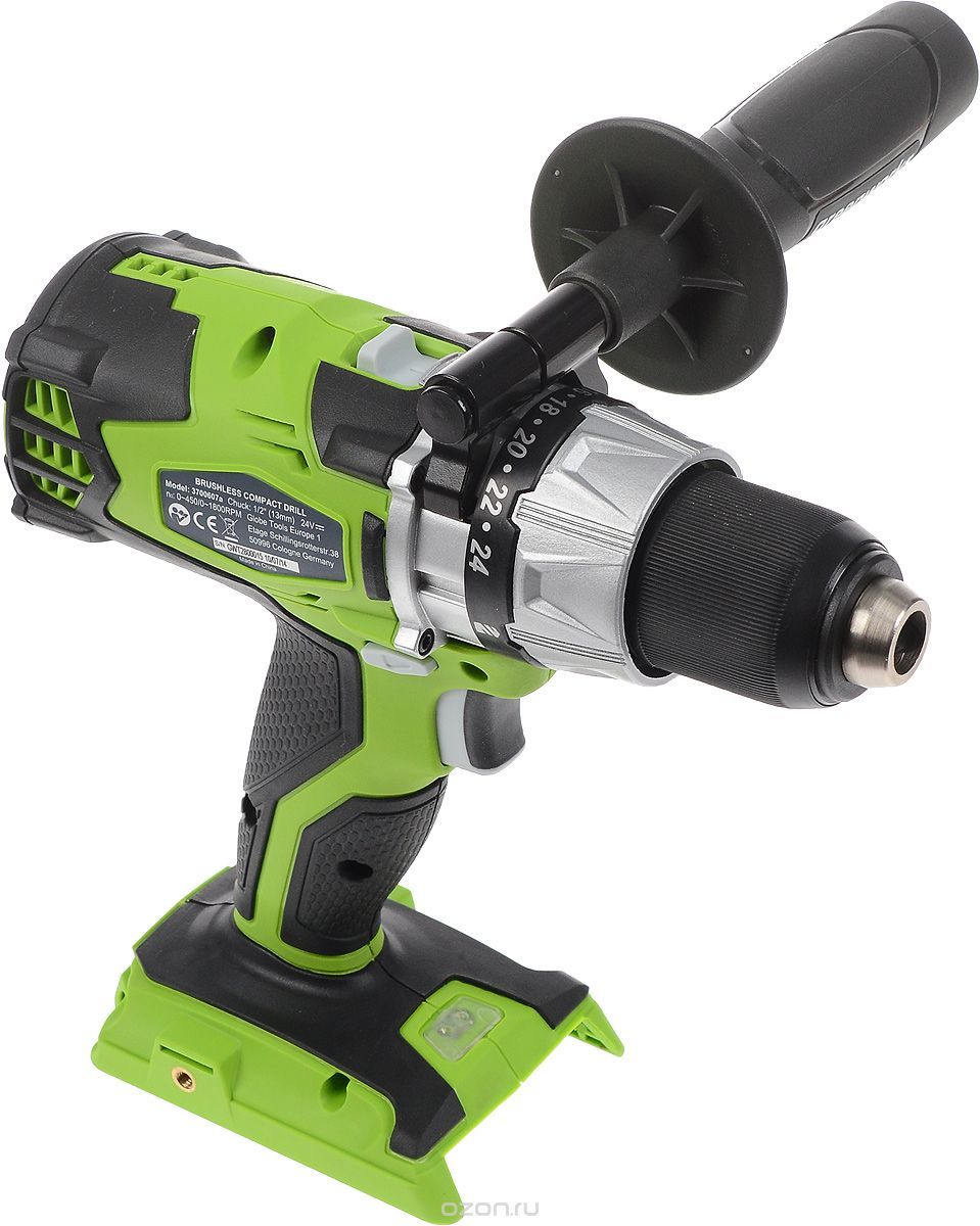 Шуруповёрт аккумуляторный Greenworks 24V GD24DD, бесщёточный