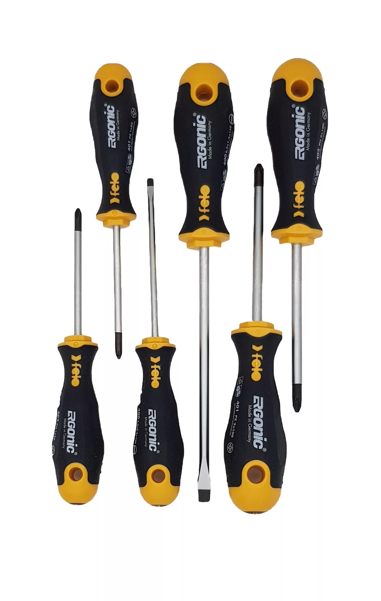 Набор отвёрток 6 шт., серия 400 Ergonic FELO 400 961 18