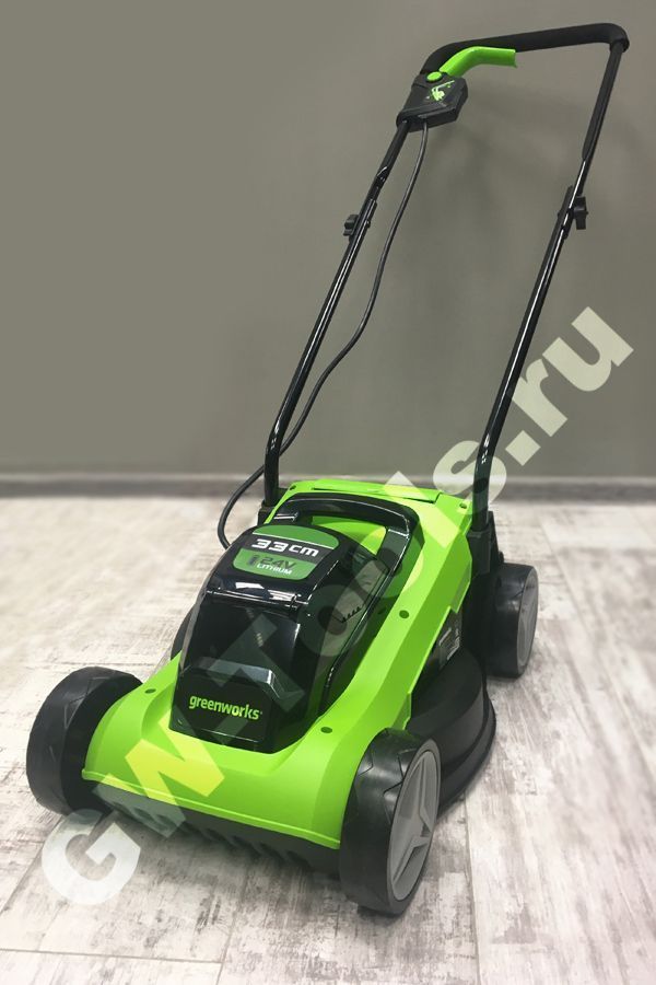 Газонокосилка аккумуляторная Greenworks 32 см 24V G24LM32K2 2509607, с АКБ на 2 А*ч и ЗУ-слайдер 0,5А
