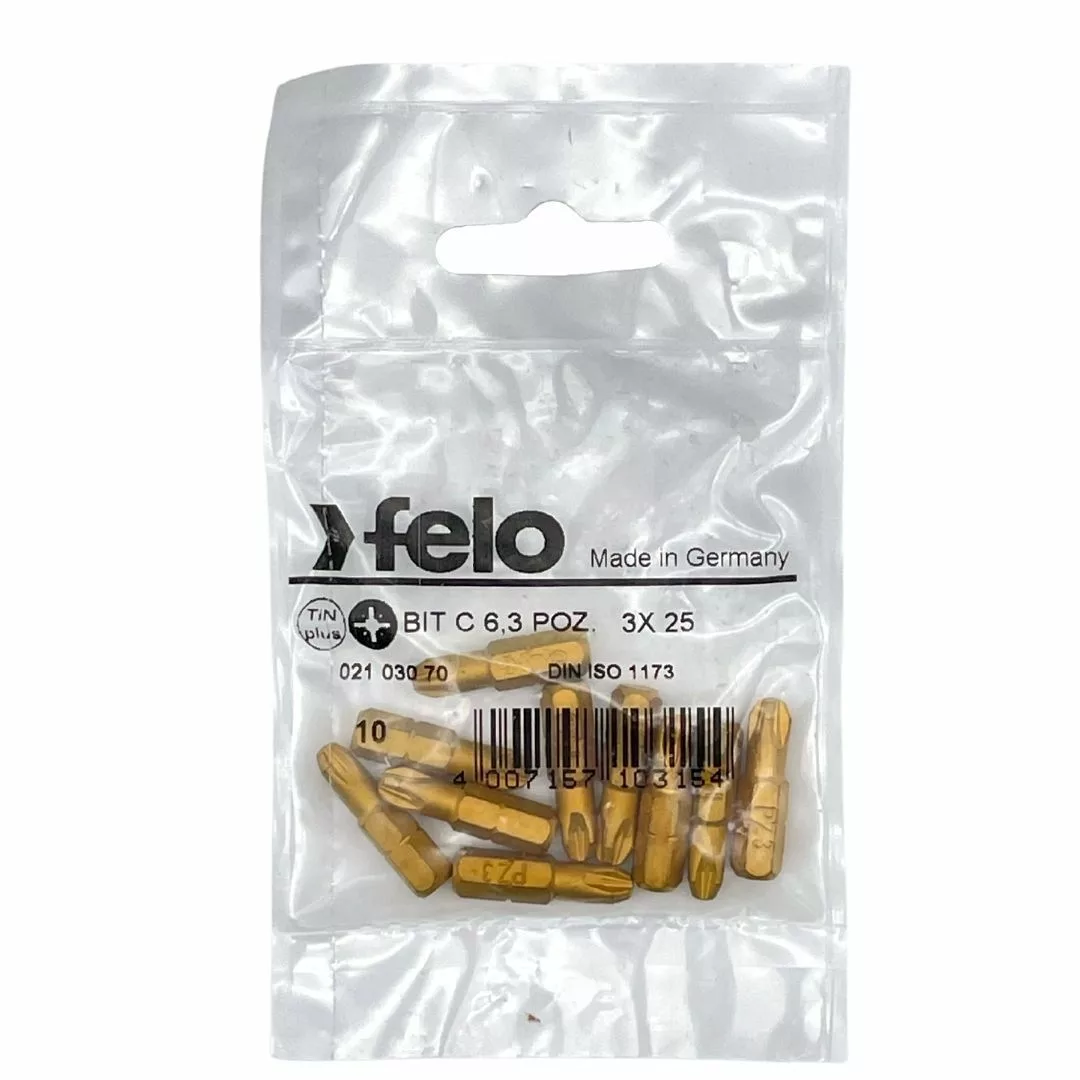 Бит 1/4", PZ3х25, серия 021 С6,3TIN FELO 021 030 70