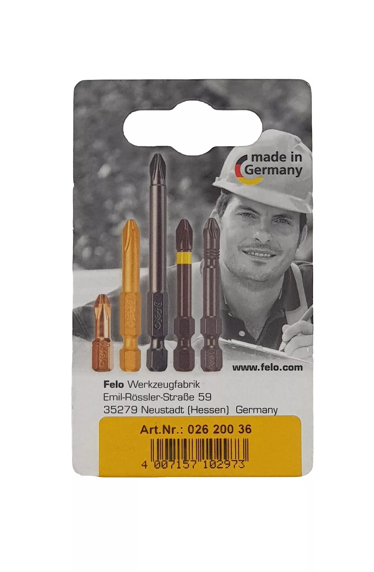 Биты Torx20х25, С 6,3, 2 шт. FELO 026 200 36