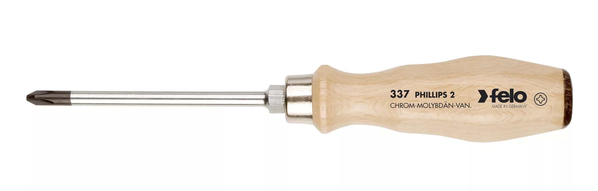 Felo Отвертка с деревянной рукояткой ударная PH 2Х100 33720390