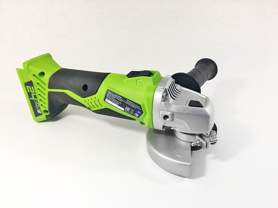 Угловая шлифмашинка болгарка аккумуляторная Greenworks 24V G24AG