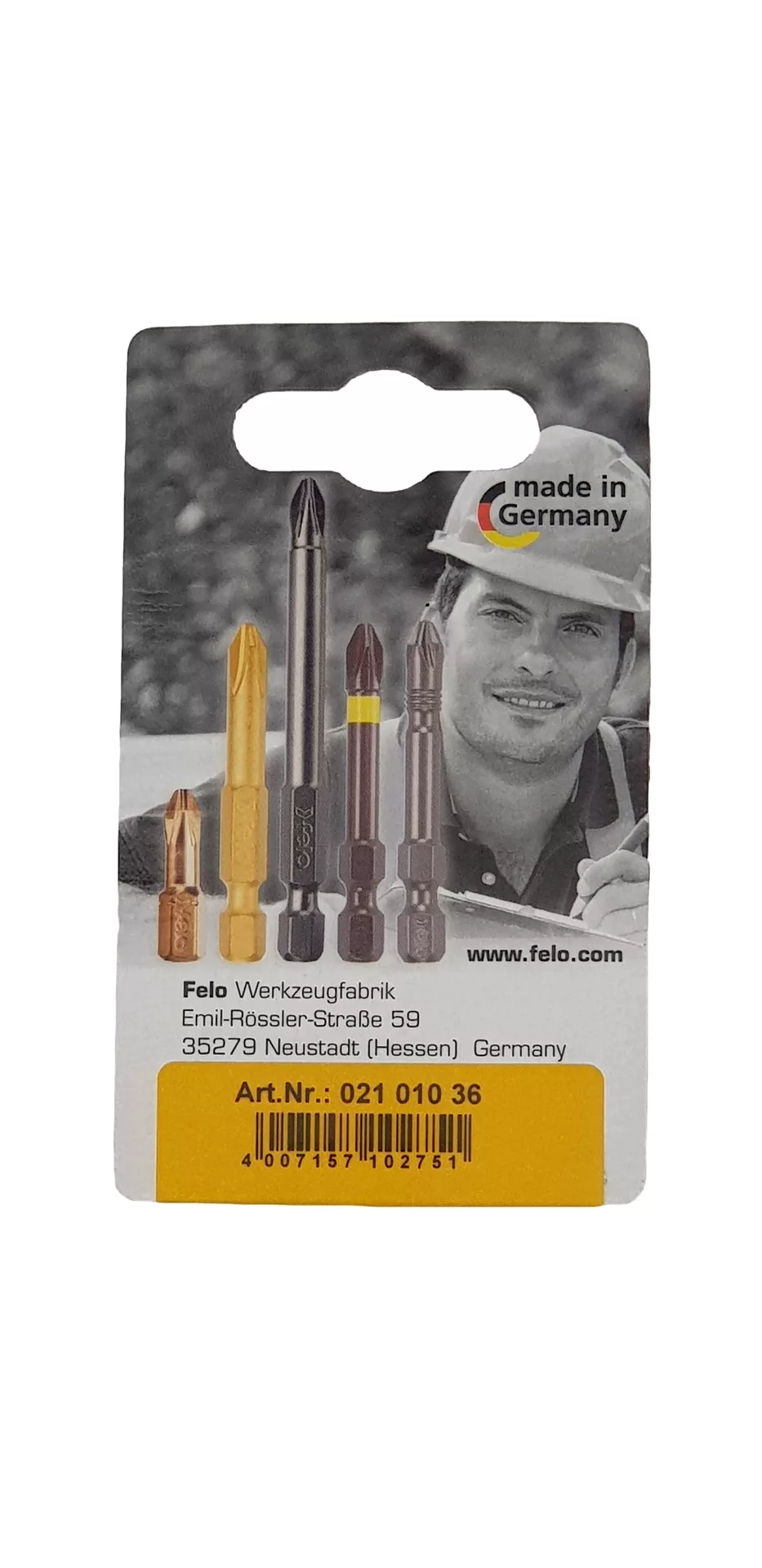 Биты PZ1х25, С 6,3, 2 шт. FELO 021 010 36