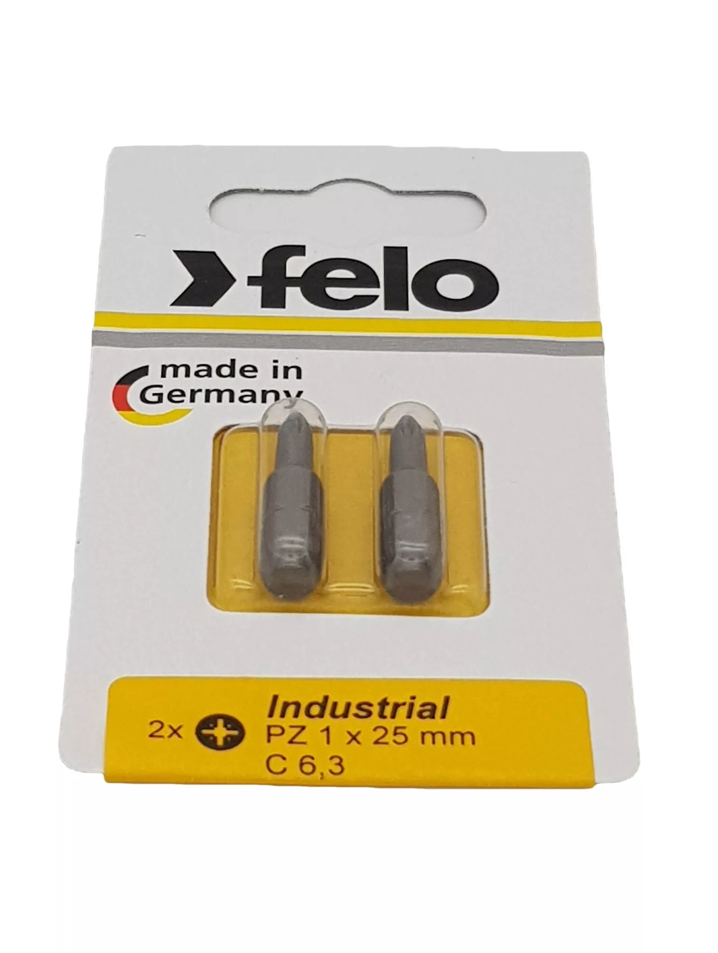 Биты PZ1х25, С 6,3, 2 шт. FELO 021 010 36
