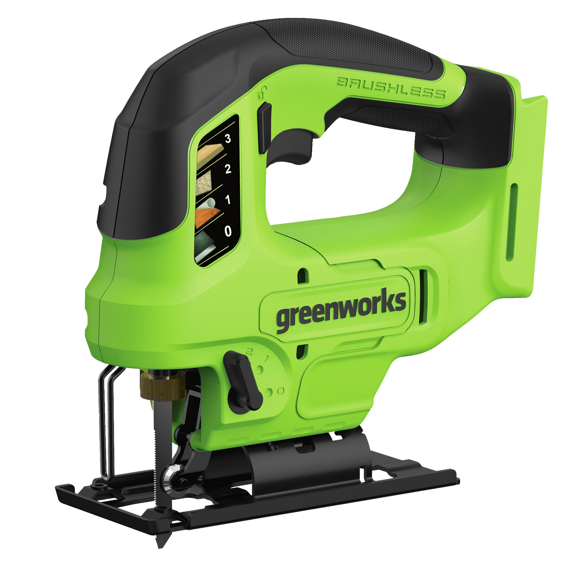 Лобзик аккумуляторный Greenworks GD24JS90 24V 3601707 (3000 ход/мин), бесщеточный, без АКБ и ЗУ