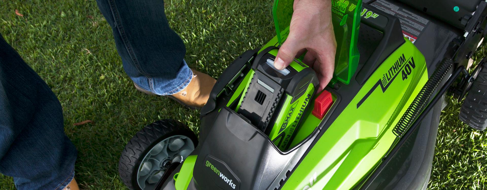 Газонокосилка аккумуляторная Greenworks 45 см 40V GD40LM45, бесщёточная, без АКБ и ЗУ