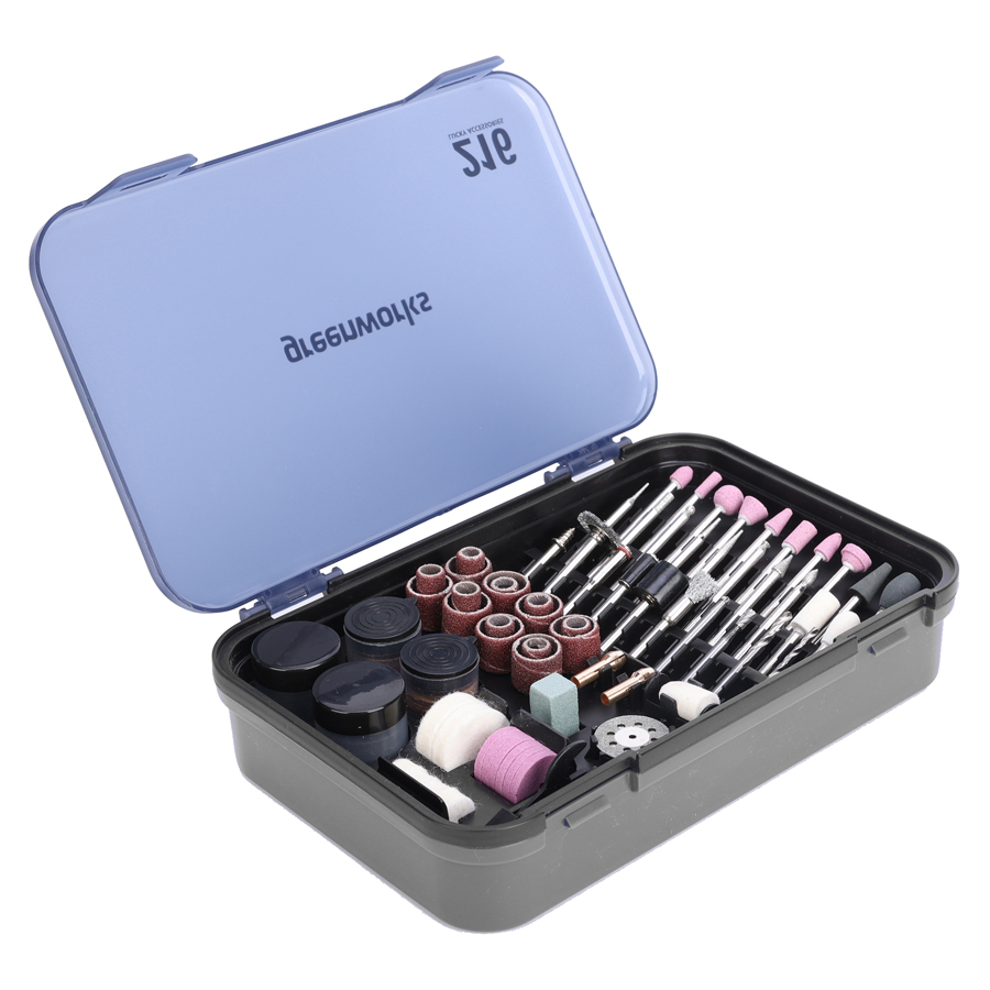 Набор оснастки для граверов Greenworks GPT-8VRT и G24RT 3503507 (216 шт.), в кейсе